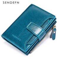 SENDEFN Casual Women Genuine Leather Wallet RFID Blocking Short Multi Function Large Capacity Zipper Coin Purse Money Clip 5191 Wallets