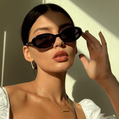 Vintage Oval Round Sunglasses Woman Brand Designer Candy Colors Sun Glasses Female Summer Styles Small Frame Mirror Shades