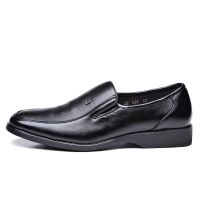 Spot parcel post mens black leather loafers