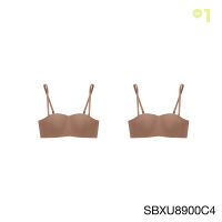 ( Set 2 ชิ้น )Sabina เสื้อชั้นใน Invisible Wire (ไม่มีโครง) Seamless Fit รุ่น Pretty Perfect รหัส SBXU8900 สีเนื้อแทน