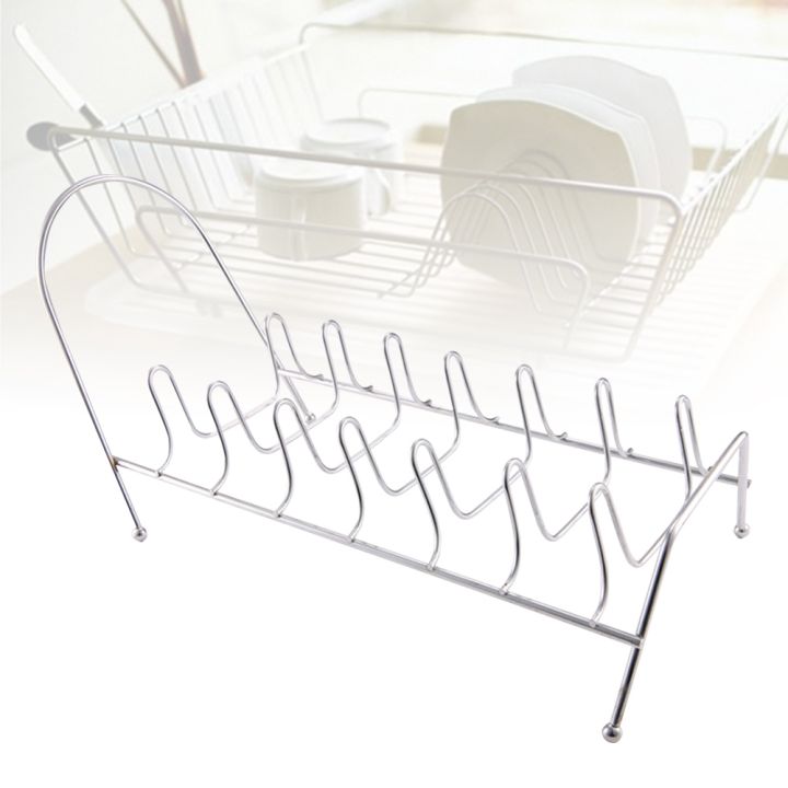 cc-bowl-storage-shelf-pan-pot-lid-plates-countertop-drying-dish-rack-sink-7-slots-draining-holder