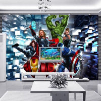 3D Wallpaper Modern Cartoon Childrens Bedroom Murals Boys Kids Bedroom Self-Adhesive Waterproof Wall Stickers Home Decor Poster