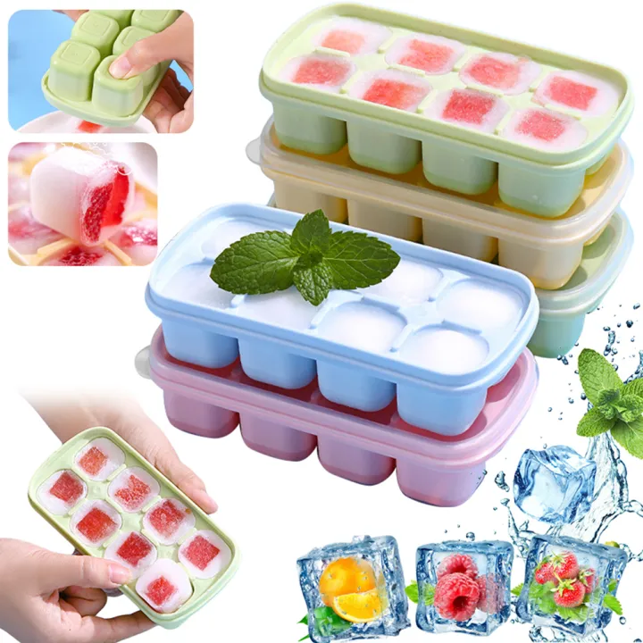 Kitchen Mini Ice Tray Ice mould Homemade PP Soft Bottom Ice Box
