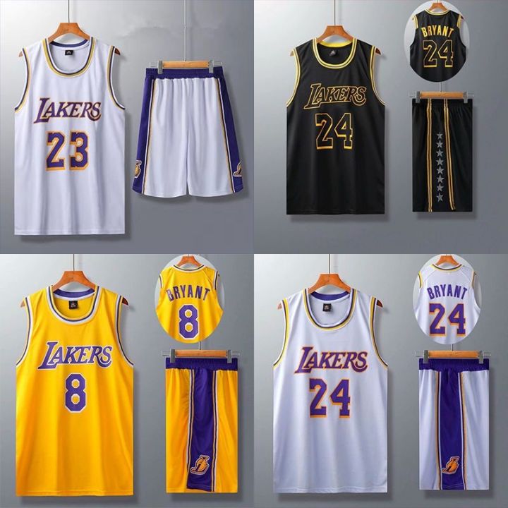 24 Hours Delivery] The Lakers Jersey No. 24 On The 8Th Basketball Jersey  James 23 Children Suit Men And Women Students Of Sports Training