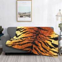 2023 in stock Realistic Tiger Skin Blankets Flannel Textile Decor Animal Print Skin Animal Portable Warm Throw Blankets for Bed Rug Piece King，Contact the seller to customize the pattern for free