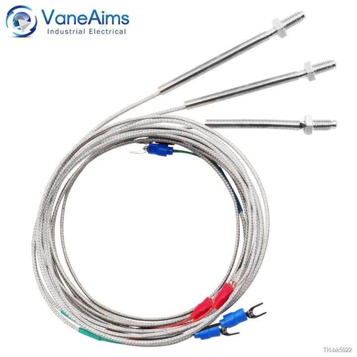 Thread M6 Screw Thermocouple Type K J PT100 0.5M 1M 2M 3M Cable Wire