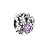 [พร้อมส่ง สินค้าแท้ ?] Pandora Openwork Purple Daisy Charm