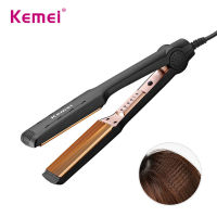 Kemei Pro Curling Iron Corrugated Crimper Twistline Hair Tongs ashion Corn Curlers Ceramic Styling Tools