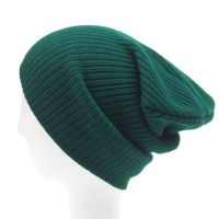 【YD】 Stretchy Plain Knitted Hat Cap Keep Warm Dark