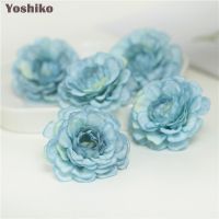 5pcs/lot Artificial Flower Silk Rose Head For Wedding Home Party Decoration DIY Gift Garland Scrapbook Shoes Hat Rose Flower