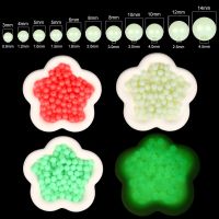 100pcs/Lot Luminous Beads 3mm-12mm Fishing Space Beans Round Float Balls Light Glowing For Outdoor Fishing Accessories Set Accessories