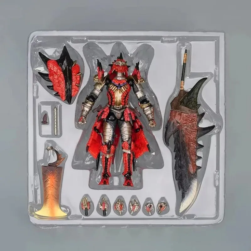 17cm Monster Hunter Liberdade Unir Jinou/Rathalos Figura Anime Revoltech  Yamaguchi Action Figure Hunter Espadachim Presentes Estatueta