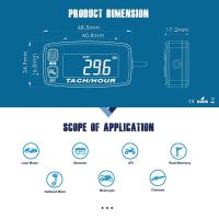 มาตรวัดจอ LCD กันน้ำ IP65ไฟพื้นหลังจอ LCD สีเขียวเครื่องวัดชั่วโมงสำหรับเครื่องยนต์4จังหวะสำหรับเครื่องยนต์2จังหวะ