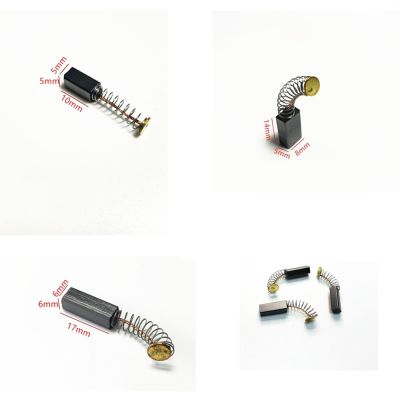 10pcs Mini Drill Electric Grinder Replacement Carbon Brushes Spare Parts For Electric Motors Dremel Rotary Tool 4mm Belt Spring Rotary Tool Parts Acce