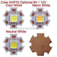 CREE XHP70 6500K Cool White 4500K Neutral White 3000K WARM White LED Light Emitter didoe 6V 12V 16M 20มม. ทองแดง PCB