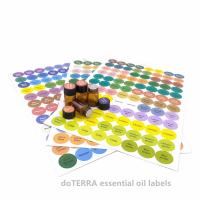 hot！【DT】☽  1set Pre-Printed Bottles Cap Lid Labels Round Stickers Colorful ALL doTERRA Young Oils Organizer