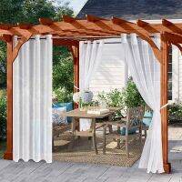 Outdoor Curtain Waterproof Garden Curtain Decoration Transparent Tulle Door Screen for Porch Pergola Sun Room Home Decor Rideaux Colanders Food Strain