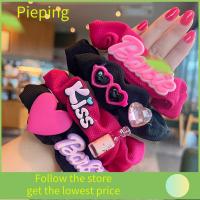 PIEPING แฟชั่นสำหรับผู้หญิง ตุ๊กตาบาร์บี้ scrunchie สีทึบทึบ อีลาสติก เชือกมัดผม ที่มัดผม หางม้าหางม้า ยางรัดผม สำหรับผู้หญิง