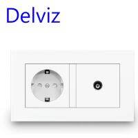 【NEW Popular89】 DelvizStandard Tv/outlet บ้านโทรทัศน์เคเบิ้ลแจ็ค146mmx86mmPanel 2แก๊งทีวีผนังและ16 Ascket