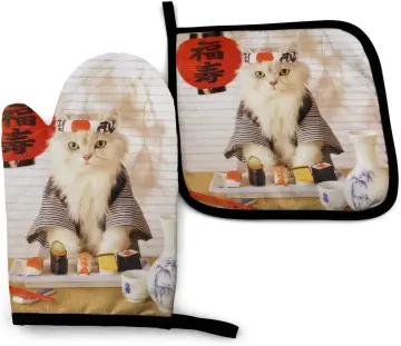 Cute Kawaii Cat Paw Heat Resistant Oven Mitts