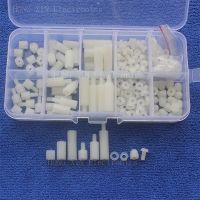 260Pcs M3 White Male Female/Female Female Spacers PCB Threaded Screws nuts washer Bolt Assortment kit set Fastener Hardware