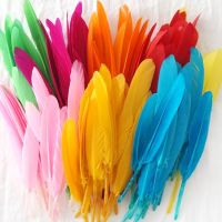 50Pcs Colored Goose Feathers For Crafts 10-15 cm Natural Feathers Table Centerpieces DIY Handicrafts Wedding Accessories