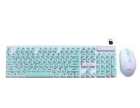 OKER K6500 Mouse + Keyboard เชื่อมต่อ Type C หรือ USB WIRELESS คีย์บอร์ด + เมาส์ ไร้สาย #DM 6500