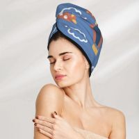 【CC】✢♕▪  Microfiber Shower Cap Balloons And Airplanes Hat Dry Hair Drying Soft Turban