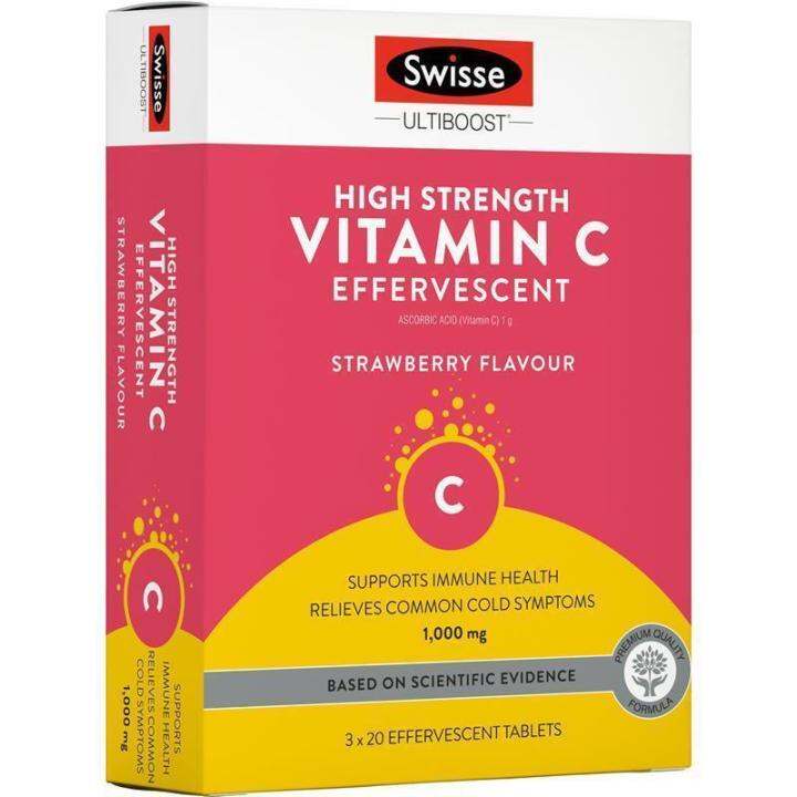 Swisse Vitamin C 60 Effervescent Tablets Expiry Jun 2024 Australia