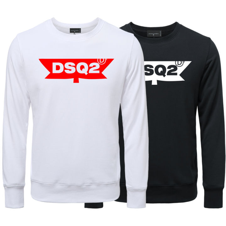 dsq2ยี่ห้อบุรุษเสื้อบุรุษสตรีแฟชั่นสบายๆ-dsq-พิมพ์แขนยาวคู่เสื้อกันหนาวหมวกถนนฮิปฮอปผ้าฝ้ายเสื้อกันหนาวเสื้อสวมหัว