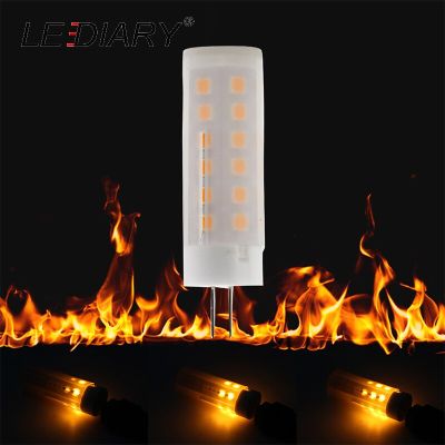 【Worth-Buy】 หลอดไฟหลอดไฟ Led G4แบบไดนามิกไฟเปลวไฟเสมือน12V 2W โคมไฟหลอดไฟตกแต่งสีฟ้าข้าวโพดสีขาวอบอุ่นไฟกลางคืนกลางแจ้ง