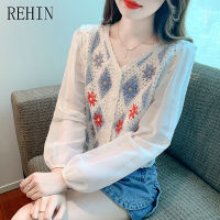 REHIN เสื้อสเวตเตอร์ถักแขนกุดผ้าชีฟองสำหรับผู้หญิง,เสื้อสเวตเตอร์ถักคอวีเสื้อแจ็คเก็ตคาร์ดิแกนตัวสั้นเสื้อเบลาส์แขนยาว