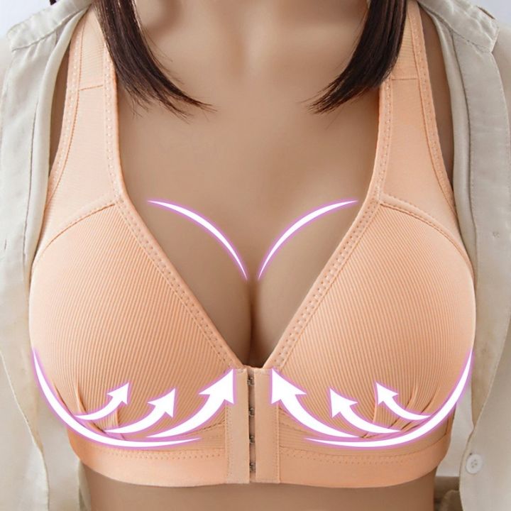 Women Bra Full Cup Sports Underwear Push Up Wireless Adjustable Lace Breast  Cover Cup Plus Size Lace Sports Bras (Color : Light Paste Style C, Cup Size  : 44 100B) : 