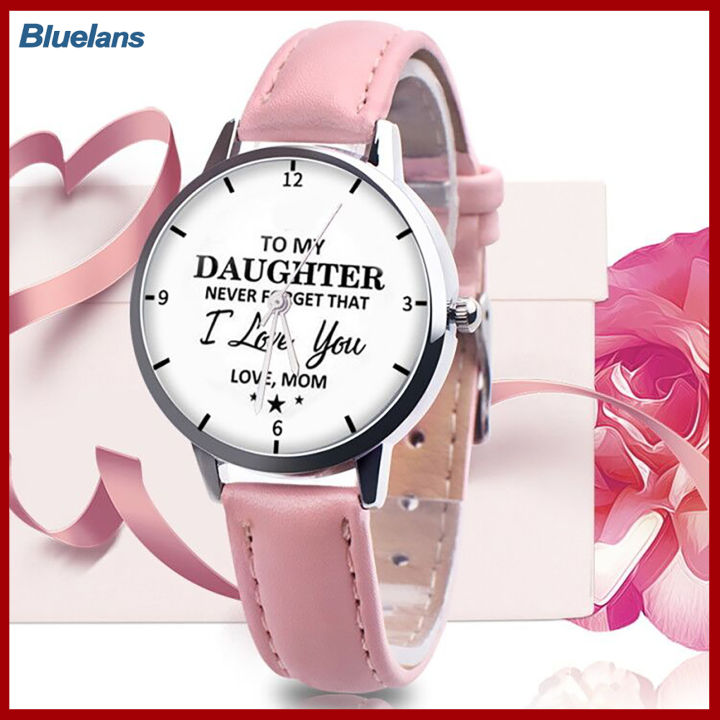 bluelans-นาฬิกาข้อมือสตรีแต่ละออกแบบพิเศษสายหนังเทียมเหมาะสำหรับนาฬิกาข้อมือสำหรับของขวัญ