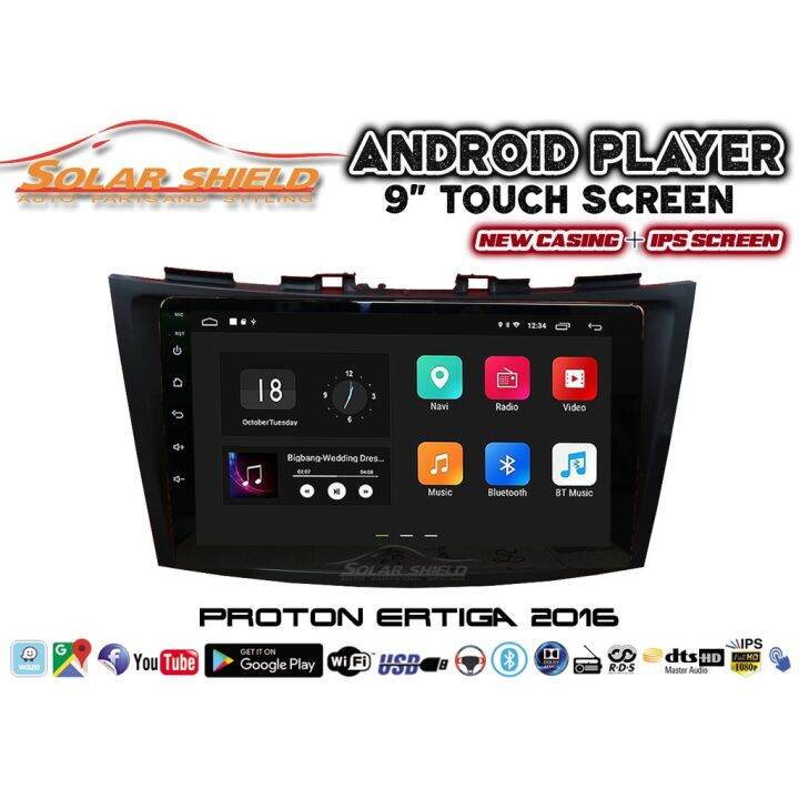 Proton Ertiga 2016 9'' Android Player GPS Waze + Casing (Set) Plug ...