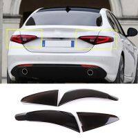 4Pcs/Set Car Rear Tail Light Decor Cover Taillight Lamp Trim Fit For Alfa Romeo Giulia 2017-2022 Auto Exterior Accessories