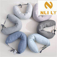 Cotton U-shaped Pillow Airplane Travel Writing Mini Pillow Neck Protector Office Nap Latex Pillow