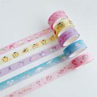 ❆♠﹉ Sanrio Hand Account Tape Bronzing and Paper Tape Big Ear Dog Kulomi Tape Sticker Hand Account Cute Kawaii Decorative Stationery