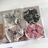 CMJ1350 Scrunchy วินเทจ หมวกกันน็อก ผูกผม เชือกผม ของขวัญสาว หญิง สไตล์เกาหลี วงผมผู้หญิง ผม scrunchies อุปกรณ์ตกแต่งผม