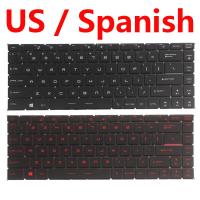 สหรัฐ/สเปน SP แป้นพิมพ์แล็ปท็อปสำหรับ MSI GF63 8RD MS-16R1 MS-16R4 GF65บาง9SD 9SE 10SD 10SE MS-16W1 PS63 MS-16S1 Backlit