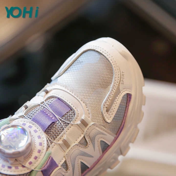 รองเท้าผ้าใบเด็กสีขาวไม่มีลูกไม้ใส่ได้ทั้งชายและหญิง2023ใหม่สไตล์เกาหลี-shoes26-37วิ่งรองเท้ากีฬาตาข่ายกันลื่นน้ำหนักเบาสำหรับเด็กวัยรุ่นเด็กผู้ชายเด็กผู้หญิง