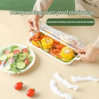 【hot】 100pcs Food Plastic Wrap Disposable Cover Fruit Protection Flim Bowls Cups Caps Keeping Saver