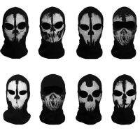 HOT14★Black Mask Balaclava Beanies หมวกผู้ชาย Ghost Skull Full Face อย่างอบอุ่นหน้ากาก Beanie Ggorros Hombre Casquette Bbalaclava