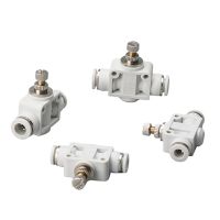 Pneumatic Airflow Regulator SA 4/6/ 8/10/12mm OD Hose Tube Gas Flow Adjust Valve Connector Fitting Air Speed Controller