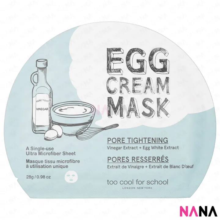 TOO COOL FOR SCHOOL Egg Cream Facial Mask Blue 1pc Lazada PH