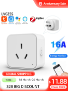 Tuya ZigBee Ổ cắm thông minh AU cắm Smartlife App không dây điều khiển từ