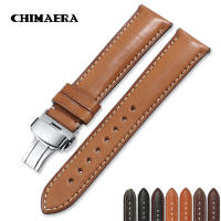 France Calf Leather 16mm 18mm 19mm 20mm 22mm 24mm Leather Strap Men Women celet Butterfly Deployment Buckle Watch Band