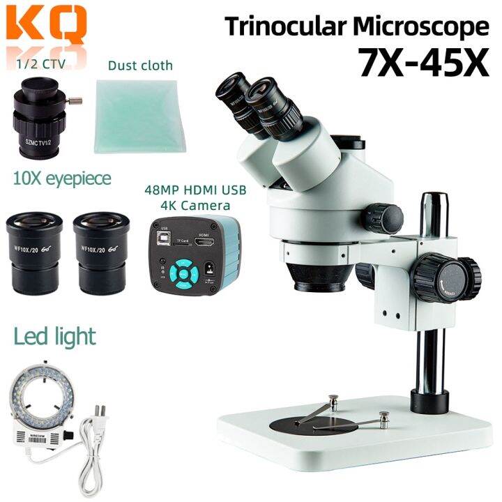Trinocular Industrial Microscope Video Microscope กล้องจุลทรรศน์