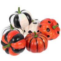 6 Pcs Artificial Pumpkin Lifelike Adornments Supplies Pumpkins Halloween Photo Props Decors Foam Party Ornaments