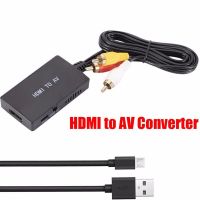 SHENGXILANG ตัวแปลงเสียง ตัวแปลงอะแดปเตอร์ HDMI เป็น AV HDMI เป็น AV อะแดปเตอร์วิดีโอ ขนาดเล็กมากๆ ไม่จำเป็นต้องใช้ไดรเวอร์ สำหรับจอภาพ/HD-DVD/VHS/กล่อง HDTV/Xbox 360/เครื่องเล่น Blu-ray/ เครื่องเล่นดีวีดี